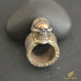 【Stop Light ストップライト】Skull Ring and K18 Eye(17号) / スカルリング【新品】