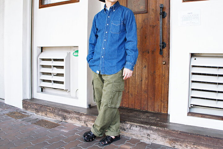 楽天市場】【10％OFFクーポン発行！！11/1 0：00〜】orSlow オアスロウ 01-8012 BUTTON DOWN SHIRT Denim  Used ボタンダウンシャツ デニム ユーズド メンズ 〔FL〕【楽ギフ_包装】 : FLISCO