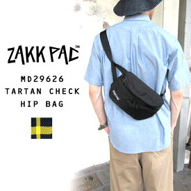 【S】ZAKK PACK MD29626 HIP BAG TARTAN CHECKザックパック ヒップバッグ ウエストポーチ 多機能トラベル アウトドア ユニセックス