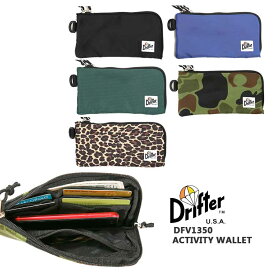 ドリフター 財布 レディース メンズ アクティビティ ウォレット 長財布 ロングウォレット Drifter アクティビティ ロングウォレット ブラック/ブルー/グリーン/迷彩/カモ柄/レオパード/ヒョウ柄 DFV1350