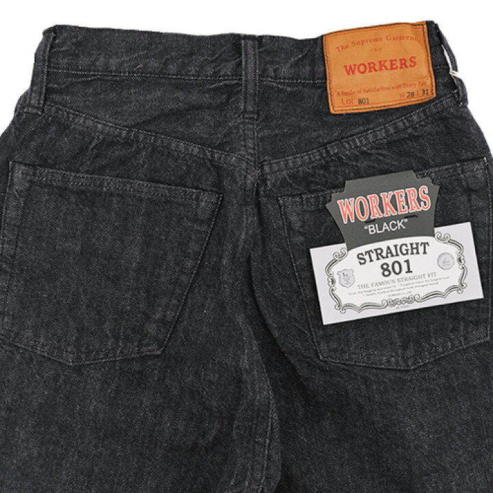 楽天市場】Workers ワーカーズ Lot801 Straight Jeans Black 