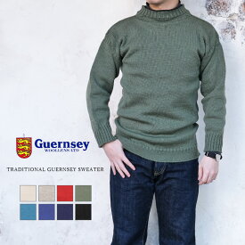 Guernsey WOOLENS ガンジーウーレンズ TRADITIONAL GUERNSEY SWEATER トラディショナルガンジーセーター メンズ レディース 〔FL〕