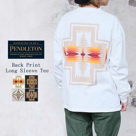 【SALE品交換・返品不可】ペンドルトン バックプリント ロングスリーブ Tシャツ レディース トップス PENDLETON Back Print Long Sleeve Tee LADIESホワイト/チャコール S/M #3175-1006