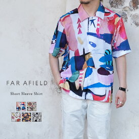 FAR AFIELD ファーアフィールド Short Sleeve Shirt 半袖シャツ 柄シャツ 総柄 カジュアル リヨセル 〔FL〕