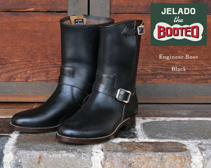楽天市場】JELADO the BOOTED ENGINEER BOOT BLACK ジェラードザブー 
