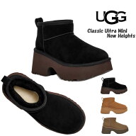 【shoes15】UGG アグ Classic Ultra Mini New Heights 1158311 レディース 厚底 ヒール シープスキン ブ…