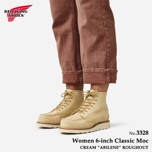 【交換往復送料無料】レッドウィング REDWING 3328 レディース ブーツ クリーム アビレーン ラフアウト ベージュ スエード レッドウィング 〔FL〕