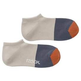 【SP15】ラソックス コットン リネン スニーカー レディース メンズ ソックス 靴下 綿 麻 スニーカーソックス ショート グレー/ホワイト/ブルー/グリーン/ネイビー/ピンク/ベージュ S/M/L rasox CA191SN01