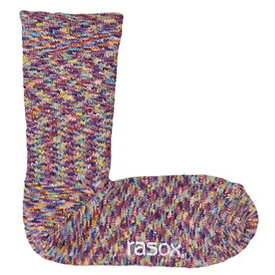【SP15】ラソックス rasox 靴下 ソックス スプラッシュ コットン レディース メンズ CA060LC35 虹色 レインボー ピンク レッド イエロー ブルー ラズベリー グレー 22cm 23cm 24cm 25cm 26cm 27cm 28cm S M L 日本製