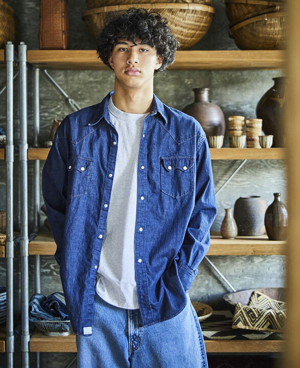 楽天市場】orSlow オアスロウ 01-8124-81 Denim Western Shirt デニム 