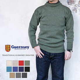 Guernsey WOOLENS ガンジーウーレンズ TRADITIONAL GUERNSEY SWEATER トラディショナルガンジーセーター メンズ レディース 〔FL〕