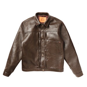 FLISCO�ʒ� JELADO �W�F���[�h 44Leather Jacket 44���U�[�W���P�b�g �u���E���J���[ �z�[�X�n�C�h �n�v ���c ��탂�f�� �����Y