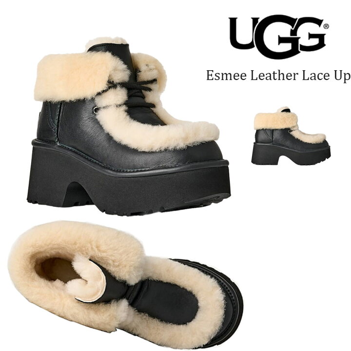 楽天市場】アグ UGG レディース ブーツ エスミー レザー レースアップ 
