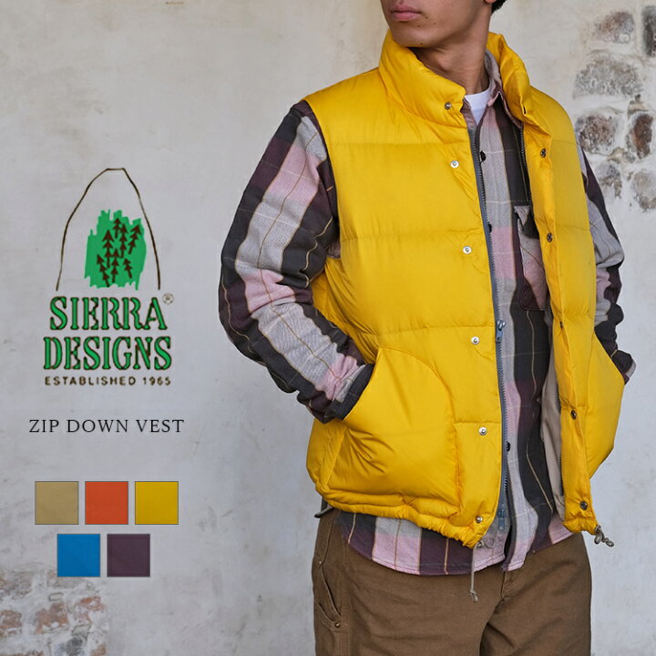 楽天市場】SIERRA DESIGNS シエラデザイン ZIP DOWN VEST ジップダウン 