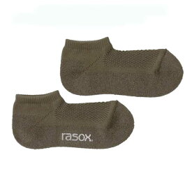 ラソックス rasox ソリッド メッシュスニーカー スニーカーソックス 靴下 メンズ レディース スニーカーソックス くるぶし CA231SN01 ホワイト オリーブ ブラック 22-28cm S M L 日本製
