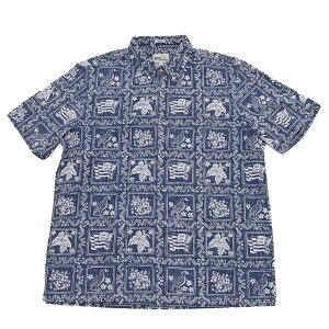 Reyn Spooner ���C���X�v�[�i�[ Classic Pullover �N���V�b�N�v���I�[�o�[ Lahaina Sailor ���n�C�i�Z�[���[ �A���n�V���c �n���C�A���V���c �{�^���_�E�� �R�b�g�� �|���G�X�e�� �A�C�r�[ �g���b�h ����