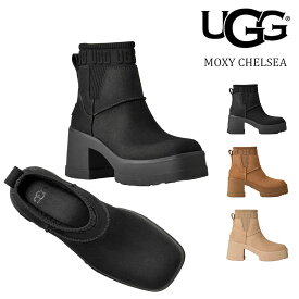 アグ UGG ブーツ レディース モクシー チェルシー ブーツ ショート丈 厚底 レザー スエード ブラック チェスナット サンド 1171475 1173724