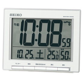セイコークロック デジタル 置時計 電波時計 フルオートカレンダー 温度・湿度表示 SQ786S【セイコークロック正規販売店】【SEIKO】【送料無料】【プレゼントにおすすめ】【モノ・フロート】