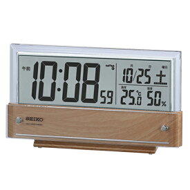 セイコークロック デジタル 置時計 電波時計 フルオートカレンダー 温度・湿度表示 SQ782B【セイコークロック正規販売店】【SEIKO】【送料無料】【プレゼントにおすすめ】【モノ・フロート】