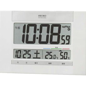 セイコークロック 快適度表示 デジタル 掛置兼用時計 電波時計 フルオートカレンダー SQ429W【セイコークロック正規販売店】【SEIKO】【送料無料】【プレゼントにおすすめ】【モノ・フロート】