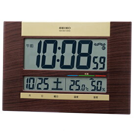 セイコークロック 快適度表示 デジタル 掛置兼用時計 電波時計 フルオートカレンダー SQ440B【セイコークロック正規販売店】【SEIKO】【送料無料】【プレゼントにおすすめ】【モノ・フロート】