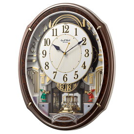 リズム アナログ 電波時計 からくり時計 掛時計 スモールワールドアルディ 4MN545RH23【リズム正規販売店】【RHYTHM】【送料無料】【プレゼントにおすすめ】【モノ・フロート】