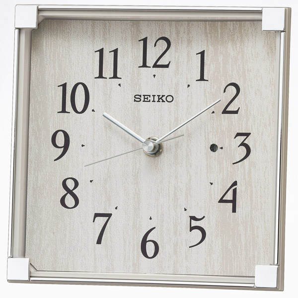 送料無料 人気No.1 本体 プレゼントにおすすめ 時計と雑貨の通販サイトFLOAT セイコークロック 木目柄 電波時計 置時計 SEIKO スイープ秒針 最高級のスーパー BZ237A 正規品