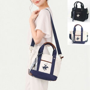 �r�o���[�q���Y�|���N���u BEVERLY HILLS POLO CLUB �V�����_�[�o�b�O ���f�B�[�X �����Y �L�����o�X �g�[�g �n���h�o�b�O �u���b�N �A�C�{���[ �l�C�r�[ BH1006N �u�����h