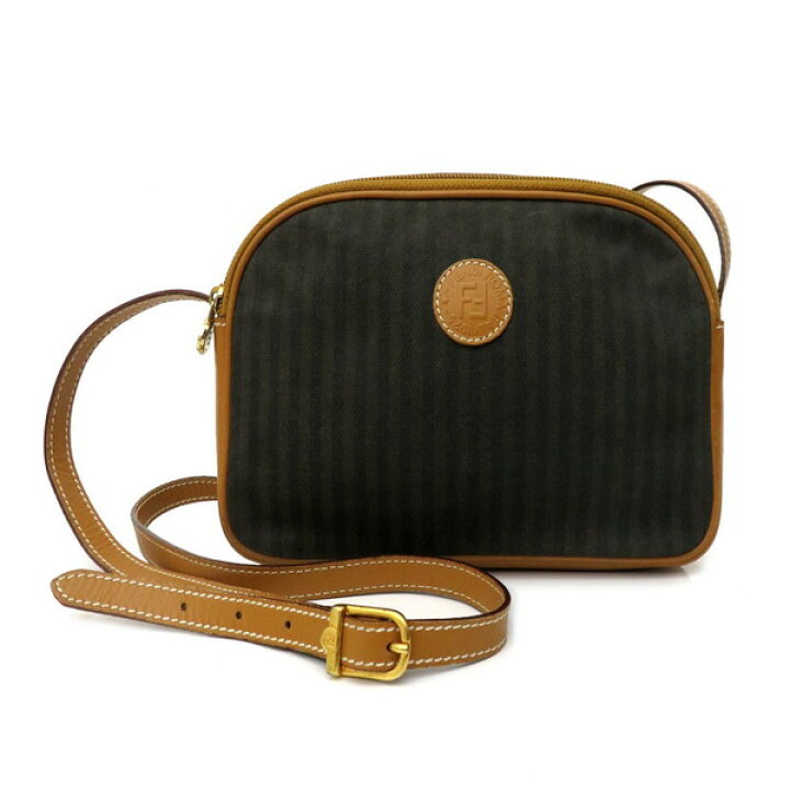 楽天市場】FENDI / フェンディ ペカン柄 キャンバス×レザー ショルダー 