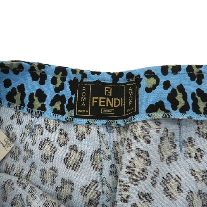 楽天市場】FENDI フェンディ レオパード柄 リネン 麻×コットン  