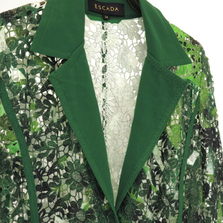 楽天市場】【未使用】ESCADA エスカーダ フラワー 花柄 総レース 金 