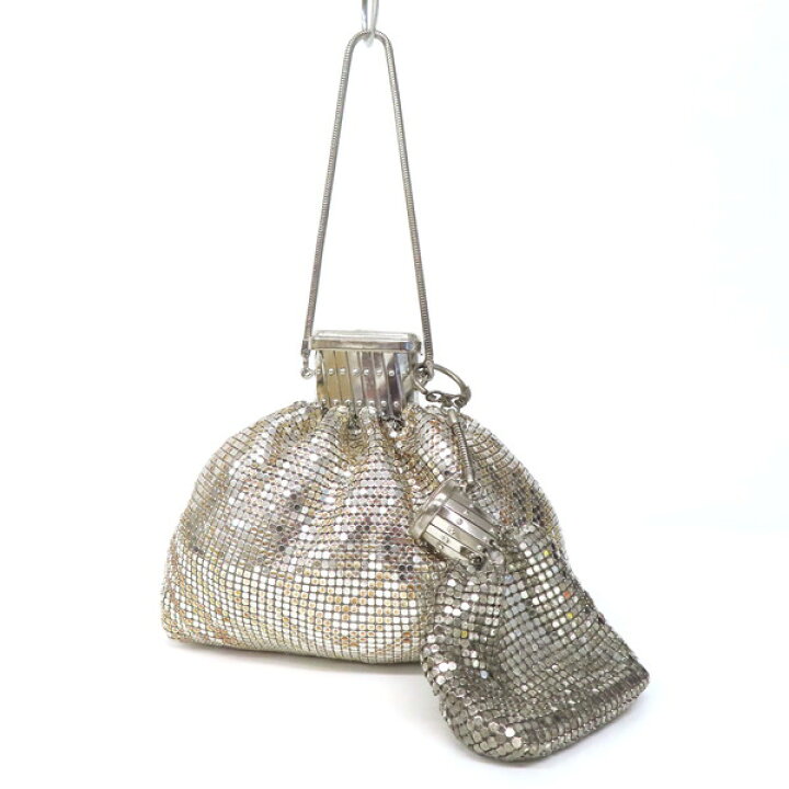 楽天市場】【美品】メタルメッシュ シルバー金具 チェーン ボトル 
