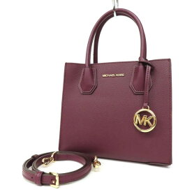 【極美品】MICHAEL KORS マイケルコース MERCER マーサー 2WAY ハンドバッグ ショルダーバッグ ミニ レザー 紫 パープル レディース