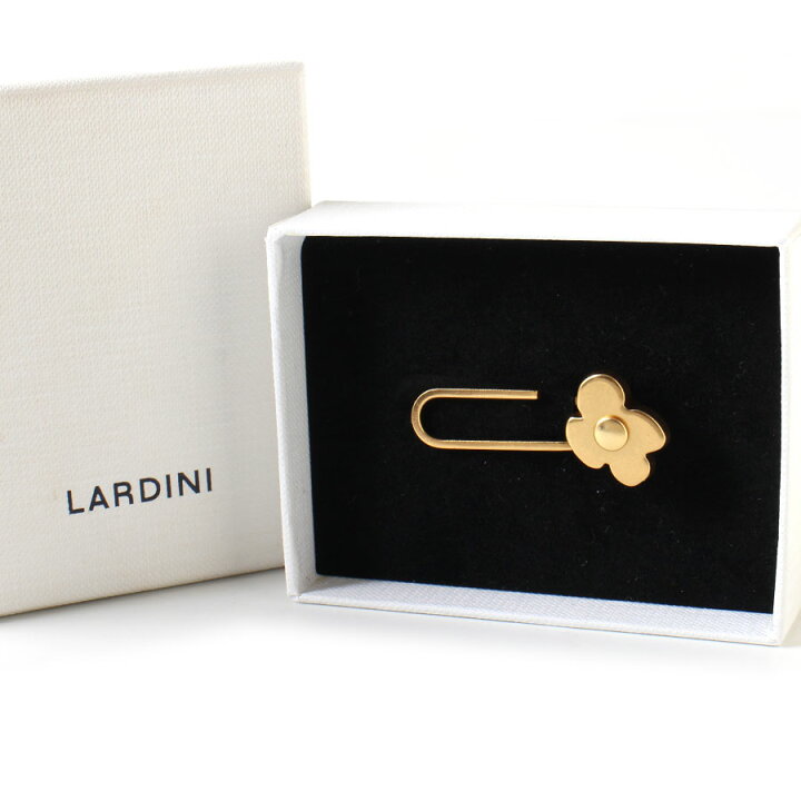 極美品 LARDINI ラルディーニ ブートニエールピン フラワーモチーフ ラペルピン クリップ フラワーピン ブートニア ゴールド FLORA CLOSET