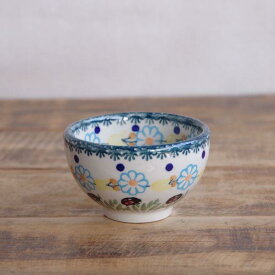 ポーリッシュポタリー ポーランド 食器 小鉢 ミニボウル お椀 9cm てんとう虫 花畑 M151-IF45