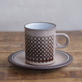 HORNSEA Coral ホーンジー コーラル コーヒーカップ&ソーサー #251210-1~5 【海外直輸入中古品】