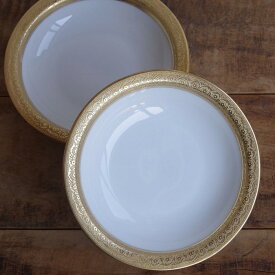 2枚セット ローゼンタール ゴールド 花柄 デザートボウル ベリーボウル 小鉢 13cm Rosenthal #250314【海外直輸入中古品】