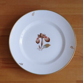 ロイヤルコペンハーゲン 食器 ディナープレート 大皿 ランチプレート 25cm ブラウン アイリス 花柄 #210214-13~16 Plate【海外直輸入中古品】