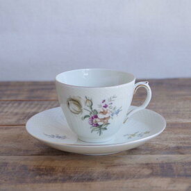 北欧 ヴィンテージ アンティーク 食器 陶器 ロイヤルコペンハーゲン フリセンボー コーヒーカップ ソーサー 花柄 #231119-1 【海外直輸入中古品】