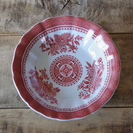 スポード フィッツヒュー 赤 デザートボウル 小鉢 14cm ビンテージ 食器 Spode Fitzhugh #200829-6 【海外直輸入中古品】