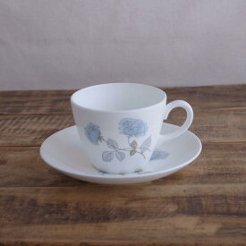 送料無料 ウェッジウッド アイスローズ コーヒーカップ ソーサー ブルー ばら 花柄 Wedgwood Ice Rose #220224-3~6 【海外直輸入中古品】