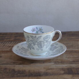 ウェッジウッド ワイルドフラワー イエロー 黄色 昼顔 花柄 コーヒーカップ ソーサー Wedgwood ヴィンテージ 食器 #220609-1~6 【海外直輸入中古品】