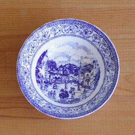 コロンビア製 コロナ ブルー 風景 ボウル 小鉢 Corona メインビル Mainville 18cm #201117-1~4 【海外直輸入中古品】