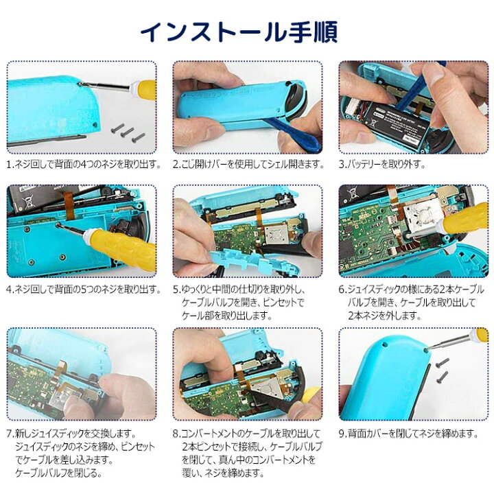 楽天市場】Nintendo Switch Joy-Con用 左/右 コントロール センサー アナログジョイスティック修理交換用パーツ2個セットL/R  ニンテンドースイッチJoy-con用 修理工具付 : flora-house