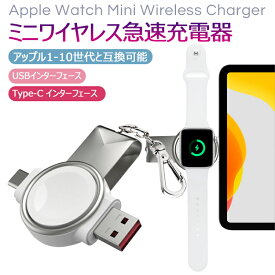 【全品20％OFF】＼わずか20g！／ 2in1 充電ケーブル Apple Watch 充電ケーブル apple watch 充電器 アップルウォッチ 充電器 iPhone apple watch 充電器 type c Type-C アップルウォッチ充電 旅行 出張 ビジネス series 10 9 8 7 SE 6 5 4 3 2 1 USB マグネット