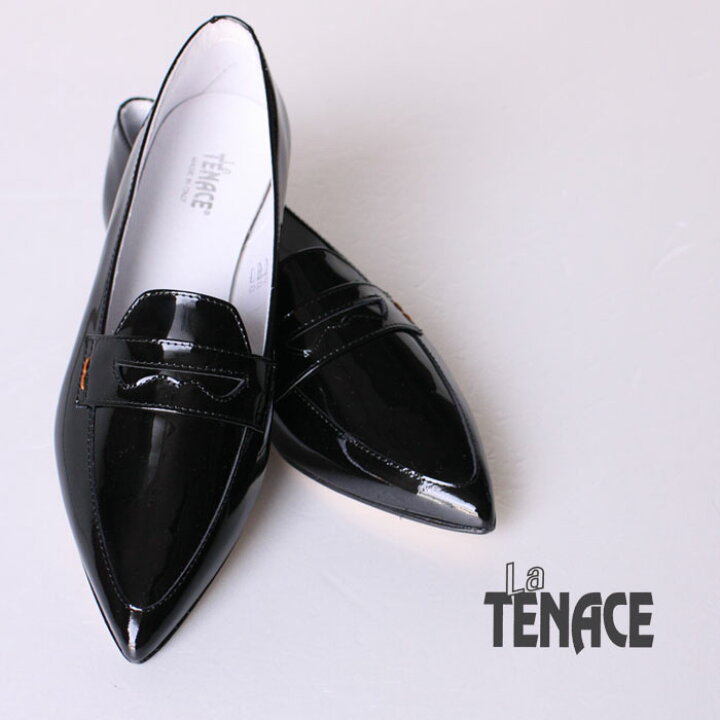 楽天市場】【La TENACE−ラ テナーチェ】パテントレザーのポインテッド 