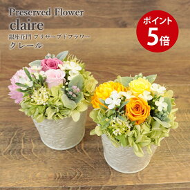 【ポイント5倍】 送料無料 楽天1位 プリザーブドフラワー 銀座花門 〜プリザ銀座〜『クレール』 2色からご選択 プレゼント 花 お花 フラワー ギフト フラワーギフト かわいい バラ アジサイ プリザーブド 選べる花色 誕生日 お祝い 退職祝い 結婚記念日 おしゃれ花