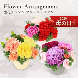 母の日ギフト 送料無料 楽天1位 銀座花門 生花アレンジ 「フルール・ママン」 プレゼント 2026 母の日 生花 花 フラワー ギフト 3色から選択 カーネーション アレンジ アレンジメント フラワーアレンジメント