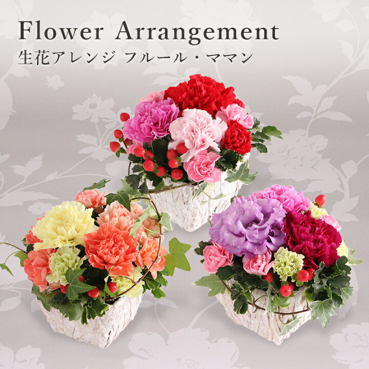 楽天市場 母の日ギフト 送料無料 楽天1位 銀座花門 生花アレンジ フルール ママン プレゼント 22 母の日 生花 花 フラワー ギフト 3色 カーネーション アレンジ アレンジメント フラワーアレンジメント アレンジメントフラワー フロレアルonlineshop東京 銀座