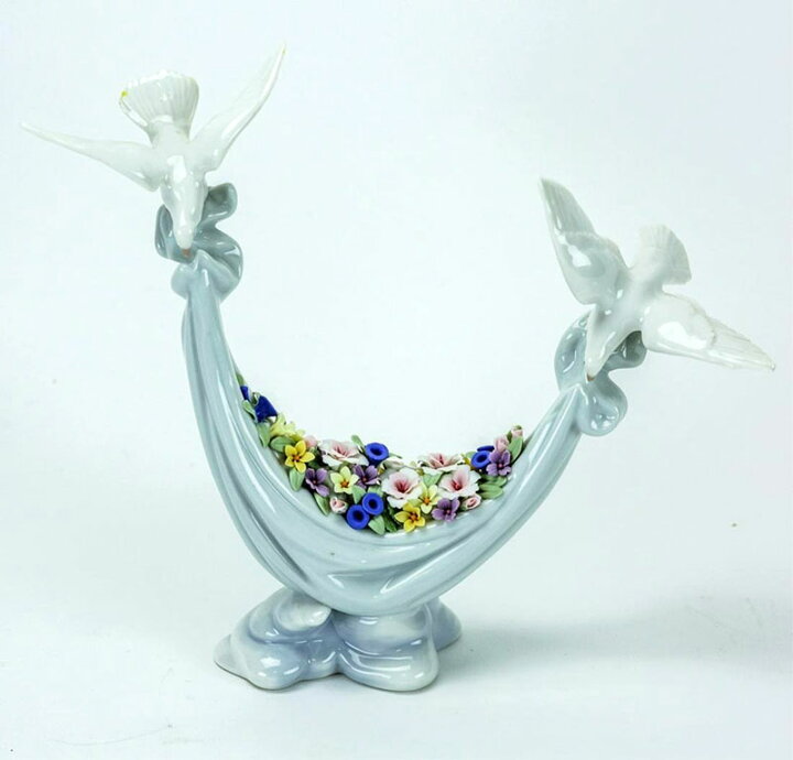 楽天市場】リヤドロ人形【リヤドロ】リヤドロ 平和の花かご6579陶器  